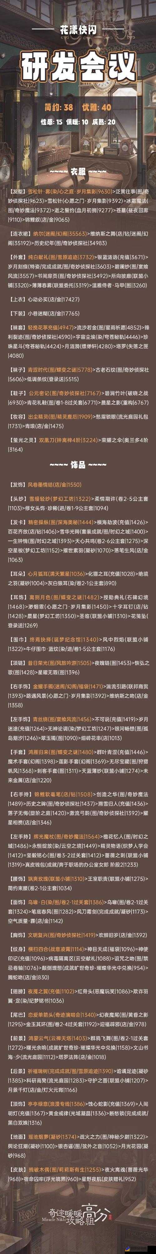 奇迹暖暖第十一章联盟委托海蒂小镇庆典高分搭配攻略